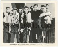 7w0397 JACKIE COOPER signed 8.25x10 still 1942 portrait with his co-stars in The Navy Comes Through!