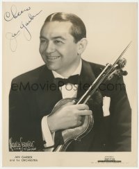 7w0547 JAN GARBER signed 8.25x10 music publicity still 1942 the jazz bandleader w/violin by Seymour!