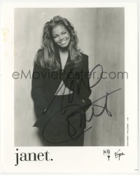 7w0548 JANET JACKSON signed 8x10 music publicity still 1993 Elizondo portrait for self-titled album!