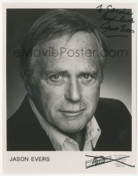 7w0549 JASON EVERS signed 8x10 publicity still 1990s head & shoulders portrait later in his career!