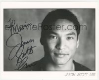 7w0550 JASON SCOTT LEE signed 8x10 publicity still 1990s head & shoulders portrait of the Asian star!