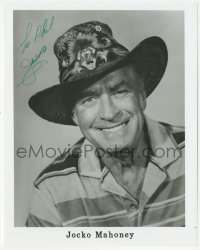 7w0553 JOCK MAHONEY signed 8x10 publicity still 1980s portrait of Jocko wearing a cool snake hat!