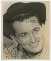 7w0960 JOHN FREDERICK signed 8x10 REPRO still 1960s as John Merrick, smiling portrait wearing hat!