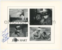 7w0555 JOHN HART signed 8x10 publicity still 1980s great montage as The Lone Ranger w/Silverheels!