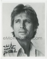 7w0962 JOHN PHILLIP LAW signed 8x10 REPRO still 1980s head & shoulders close up of the handsome star!