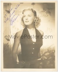 7w0424 JUNE HAVER signed deluxe 8x10 still 1952 sexy waist-high portrait wearing halter top!