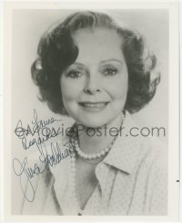 7w0974 JUNE LOCKHART signed 8x10 REPRO still 1980s great smiling portrait later in her career!