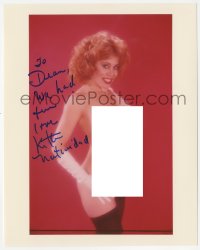 7w0559 KITTEN NATIVIDAD signed color 8x10 publicity still 1980s wearing only gloves & nylons!