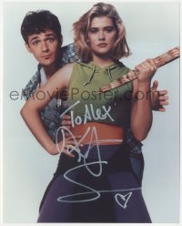 7w0977 KRISTY SWANSON signed color 8x10 REPRO still 2000s as Buffy the Vampire Slayer w/ Luke Perry!