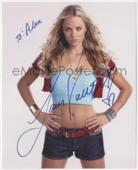 7w0983 LAURA VANDERVOORT signed color 8x10 REPRO still 2000s she was Supergirl in TV's Smallville!
