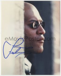 7w0985 LAURENCE FISHBURNE signed color 8x10 REPRO still 2000s close up as Morpheus in The Matrix!