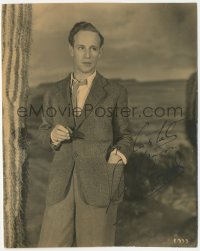 7w0440 LESLIE HOWARD signed 7.5x9.25 still 1936 pensive standing portrait from Petrified Forest!