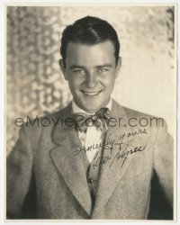 7w0442 LEW AYRES signed deluxe 7.5x9.5 still 1930 Universal portrait in suit & bow tie by Ray Jones!