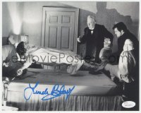 7w0988 LINDA BLAIR signed 8x10 REPRO still 1990s best scene levitating from bed in The Exorcist!