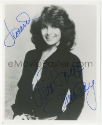 7w0989 LINDA GRAY signed 8x10 REPRO still 1980s waist-high portrait with her blouse unbuttoned!