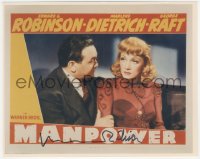 7w1000 MARLENE DIETRICH signed color 8x10 REPRO photo 1980s with Edward G. Robinson in Manpower!