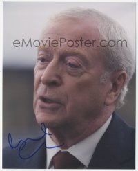 7w1008 MICHAEL CAINE signed color 8x10 REPRO still 2000s c/u of the English star later in his career!