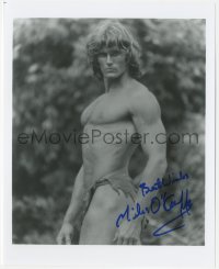 7w1011 MILES O'KEEFFE signed 8x10 REPRO still 1980s best close portrait from Tarzan the Ape Man!