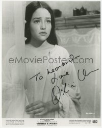 7w0466 OLIVIA HUSSEY signed 7.75x9.75 still 1968 worried close up starring in Romeo and Juliet!