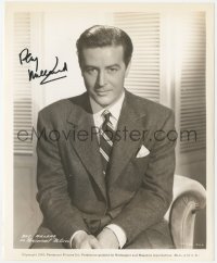 7w0472 RAY MILLAND signed 8.25x10 still 1943 great Paramount studio portrait seated in suit & tie!