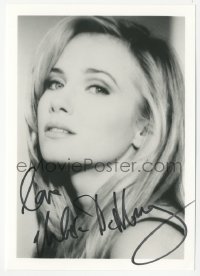 7w1022 REBECCA DE MORNAY signed 5x7 REPRO still 1990s head & shoulders portrait of the sexy blonde!