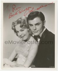 7w0474 RELUCTANT DEBUTANTE signed 8x10 still 1958 by BOTH John Saxon AND Sandra Dee!