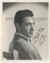 7w1027 RICK JASON signed 8x10 REPRO still 1980s head & shoulders portrait early in his career!
