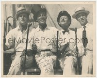 7w1029 ROBERT FLOREY signed deluxe 8x10 REPRO 1953 with Rudolph Valentino & others taken in 1921!