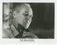 7w0481 ROBERT LOGGIA signed 8x10.25 still 1987 close up with gun to his head in The Believers!