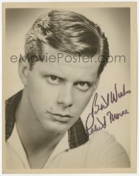 7w0482 ROBERT MORSE signed 8x10.25 still 1961 youthful head & shoulders portrait of the stage actor!