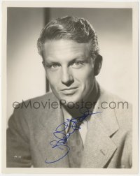7w0483 ROBERT STACK signed 8x10.25 still 1940s great head & shoulders portrait of the leading man!