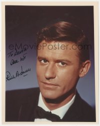 7w1030 RODDY MCDOWALL signed color 8x10 REPRO still 1980s head & shoulders portrait wearing tuxedo!