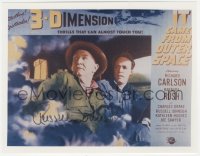 7w1035 RUSSELL JOHNSON signed color 8x10 REPRO still 1990s lobby card from It Came from Outer Space!