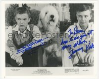 7w1036 SHAGGY DOG signed 8x10 REPRO still 1980s by BOTH Tommy Kirk AND Tim Considine, Disney!