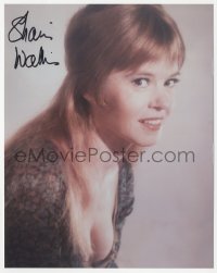 7w1037 SHANI WALLIS signed color 8x10 REPRO still 1990s close portrait of the pretty English actress!