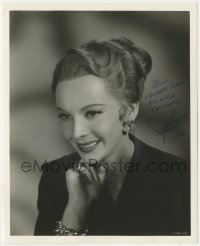 7w0490 SIGNE HASSO signed deluxe 8.25x10 still 1950 beautiful smiling portrait when she made Crisis!