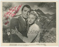 7w0492 SPOILERS OF THE FOREST signed 8x10 still 1957 by BOTH Vera Ralston AND Rod Cameron!