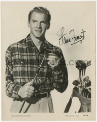 7w0497 STEVE FORREST signed 8x10.25 still 1955 portrait with his golf clubs when making Bedevilled!