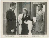 7w0496 STEVE FORREST signed 8x10.25 still 1955 close up with Simone Renant & Teynac in Bedevilled!