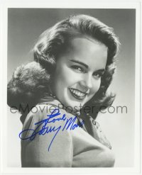 7w1055 TERRY MOORE signed 8x10 REPRO still 1990s sexy smiling head & shoulders portrait of the star!