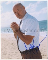 7w1057 TERRY O'QUINN signed color 8x10 REPRO still 2000s portrait of John Locke from TV's Lost!