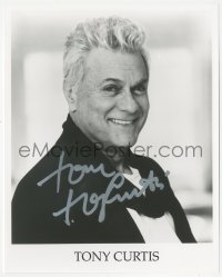 7w0573 TONY CURTIS signed 8x10 publicity still 1990s great portrait much later in his career!
