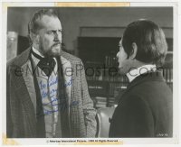7w0510 VINCENT PRICE signed 8.25x10 still 1969 close up in The Oblong Box!