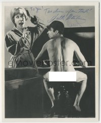 7w1063 WALTER MATTHAU/CAROL BURNETT signed deluxe 8x9.75 REPRO still 1980s he's playing piano naked!