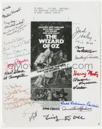 7w0514 WIZARD OF OZ signed TV 8x10 still R1978 by Jack Haley & THIRTEEN of the Munchkin actors!