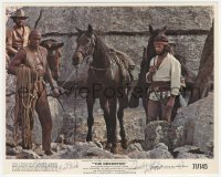 7w0515 WOODY STRODE signed color 8x10 still 1971 great close up with men & horses in The Deserter!