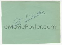 7w0630 ART LINKLETTER/YVETTE signed 4x6 album page 1950s it can be framed with a repro still!