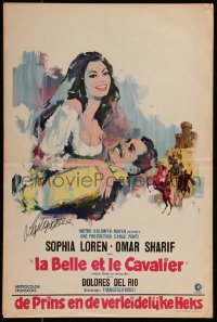7w0059 MORE THAN A MIRACLE signed Belgian 1968 by Sophia Loren, romantic art with Omar Sharif!
