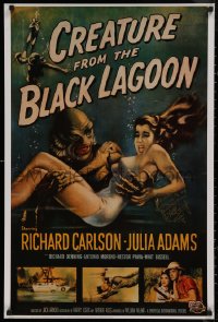7w0044 CREATURE FROM THE BLACK LAGOON signed 24x36 commercial poster 1993 by Ben Chapman, cool art!