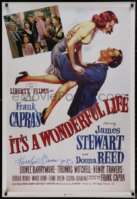 7w0045 IT'S A WONDERFUL LIFE signed 27x40 commercial poster 1996 by Karolyn Grimes, who played Zuzu!